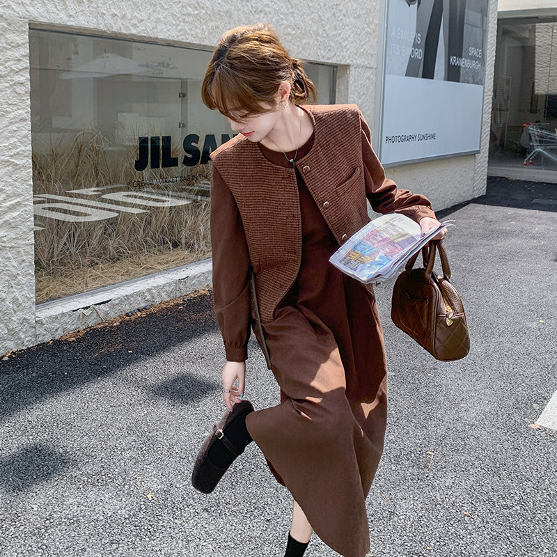 现货 小香 风马甲+连衣裙套装297-918-P165-K228图片