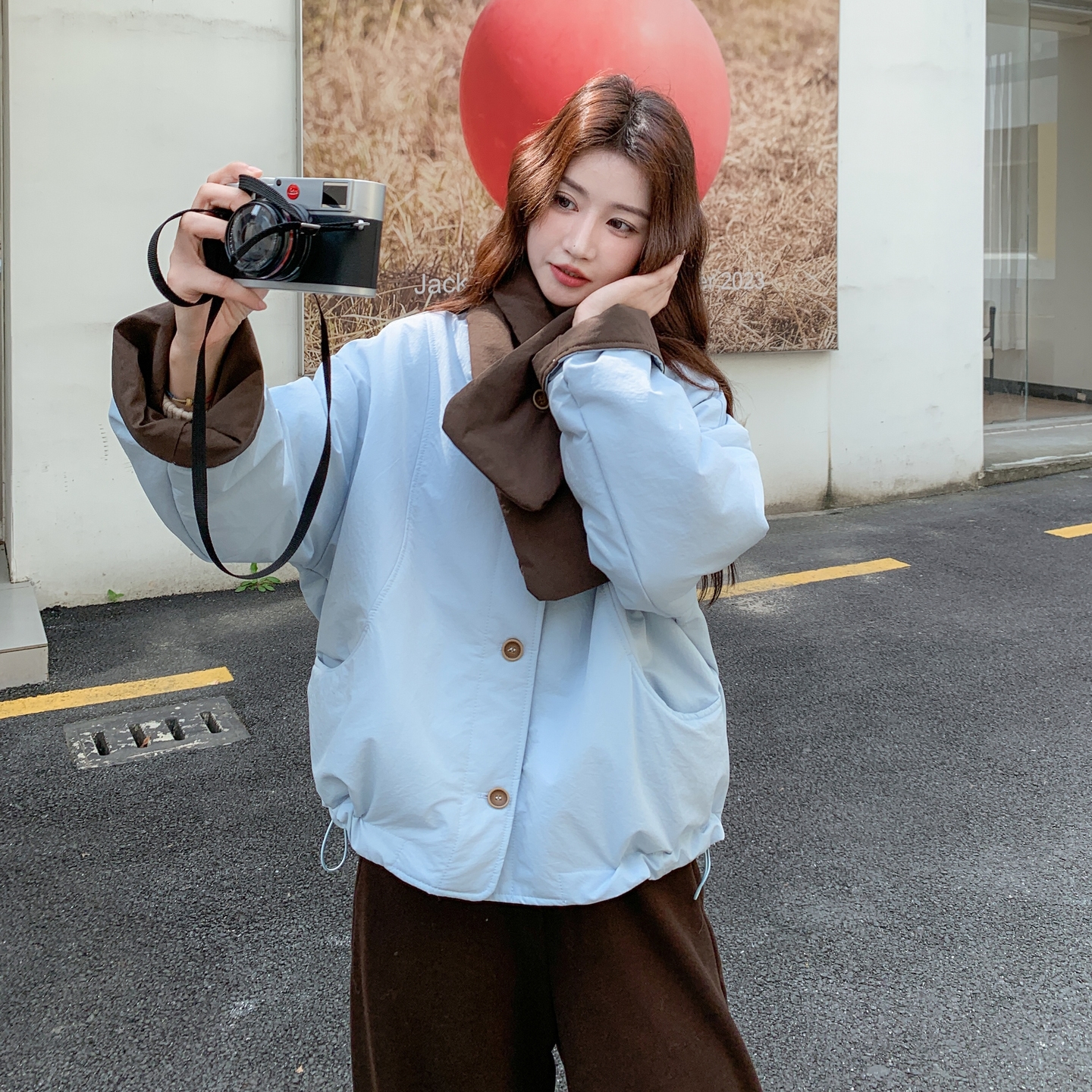 【新款】现货撞色棉衣外套配围脖297-1836-P165-K238,女装套装/套裙,艾艾淮淮 【新款】现货撞色棉衣外套配围脖297-1836-P165-K238,女装套装/套裙,艾艾淮淮