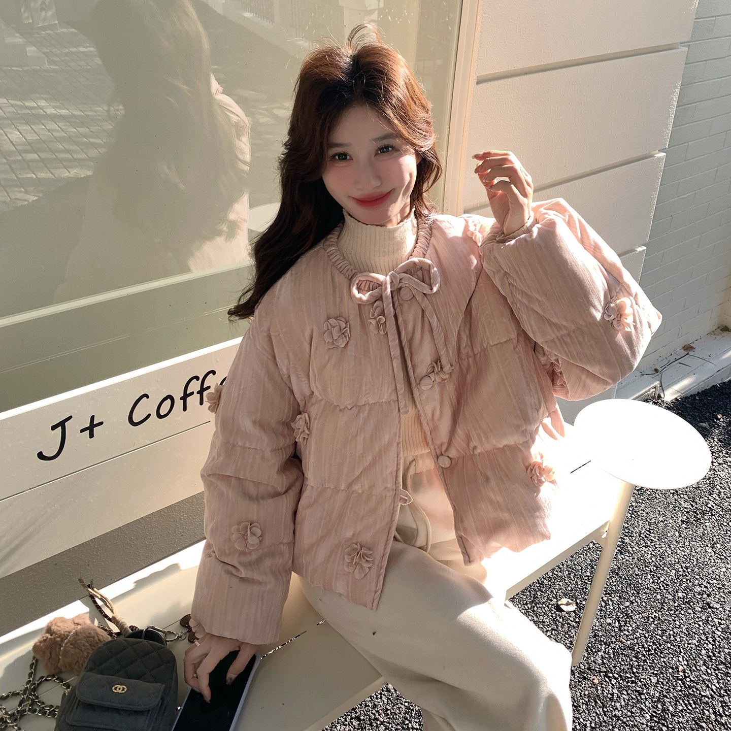 【新款】90绒现货立体花朵羽绒服297-1977-P315-K458,商品下架区,艾艾淮淮