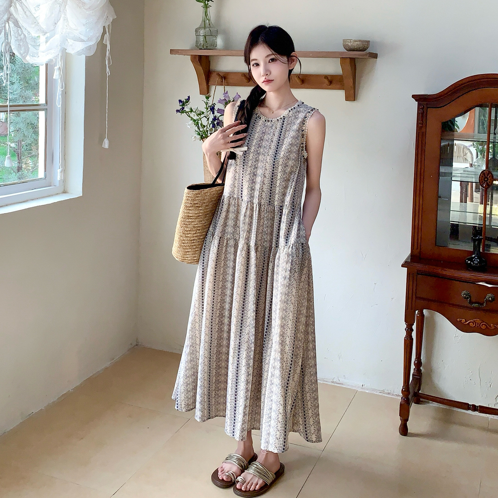 法式浪漫无袖背心裙女2025年夏季新款时尚独特绝美小众设计感裙子，商品下架区商品下架区，艾艾淮淮