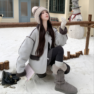 P185 1856 现货羊羔毛皮毛一体外套297 K268 首发新款