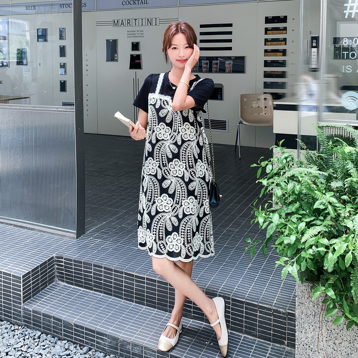【新款】现货黑色蕾丝拼接连衣裙297-1361-P125-K188,女装连衣裙,艾艾淮淮
