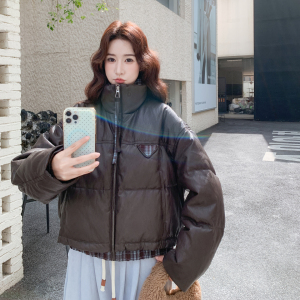 【新款】90绒 现货 格子 拼接皮椅羽绒服297-1877-P295-K438图片