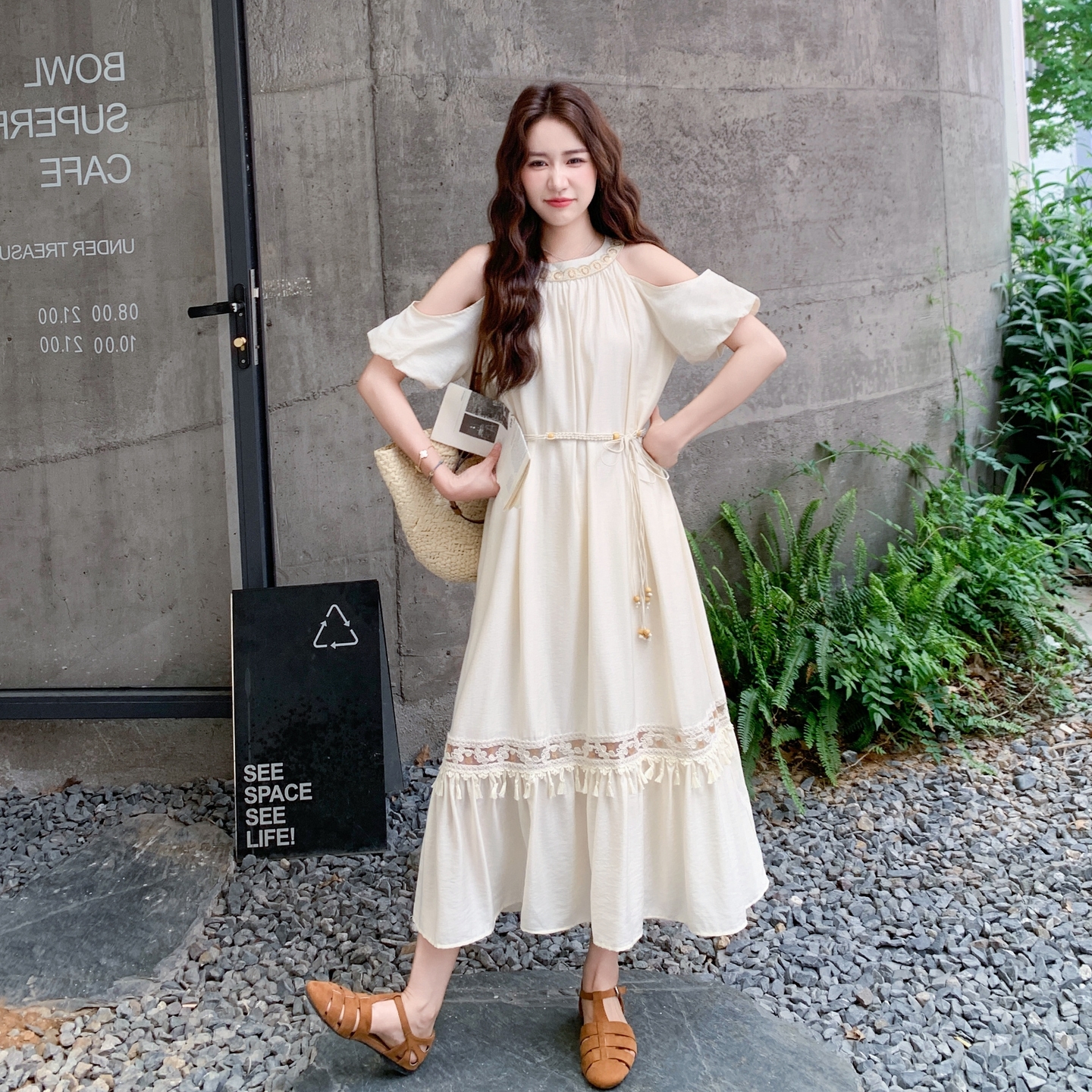 【新款】现货露肩性感连衣裙297-1582-P145-K208，女装连衣裙，艾艾淮淮