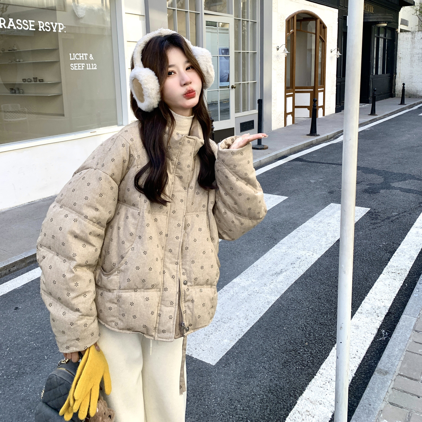 【新款】现货90绒羽绒服外套297-1958-P295-K438，女装棉衣/棉服，艾艾淮淮