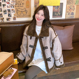 现货皮毛一体羊羔毛外套297-1007-P195-K288，女装短外套，艾艾淮淮