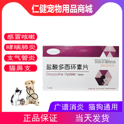 盐酸多西治疗猫鼻支感冒犬窝咳