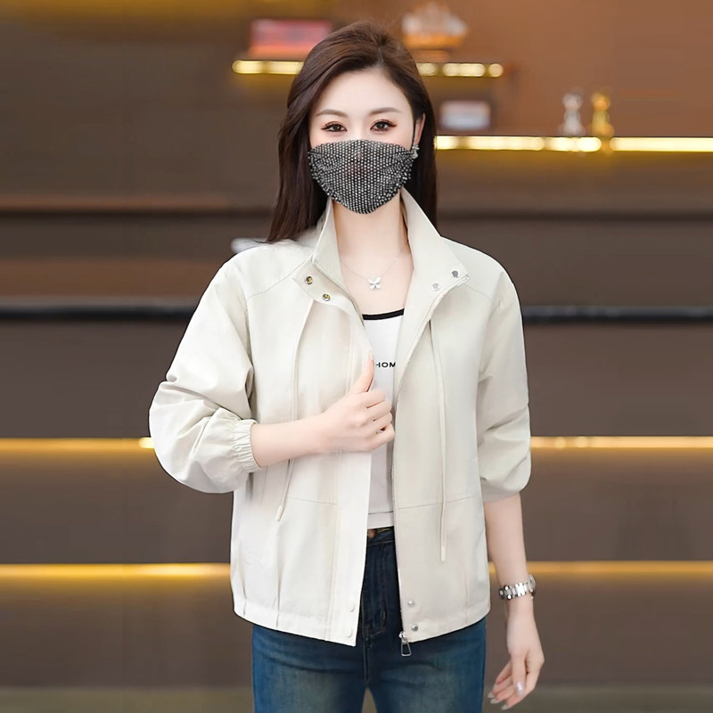 短款休闲外套女立领夹克宽松百搭