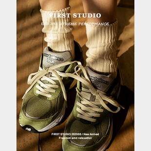 纯棉男女棉袜秋冬长袜堆堆袜 中筒袜情侣款 美式 复古粗线针织袜男士