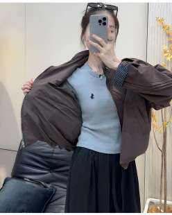韩系外套女款秋2026新款立领冲锋衣休闲夹克小个子棒球服短款风衣