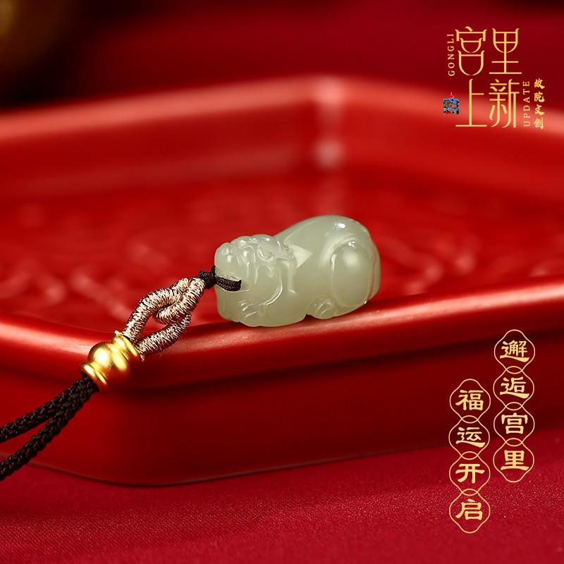 貔貅吊坠女和田玉石玉坠皮丘玉佩招财挂件本命年项链母亲节礼物
