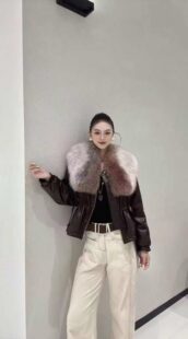 2026秋冬新款欧货真皮羽绒皮衣外套女狐狸毛加厚长袖皮毛羽绒外套