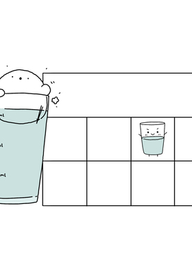 原创 - 喝水记录印章Part2  文具手帐饮水卡通健康打卡8壶水计划