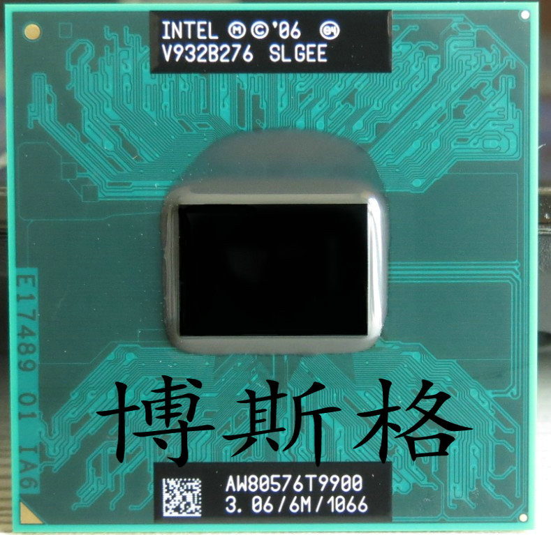 intel t9900 笔记本cpu pga 正式版 3.06gh 6m/1066秒杀t9800