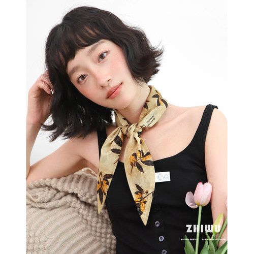 春夏季中国风设计丝巾高级感系脖