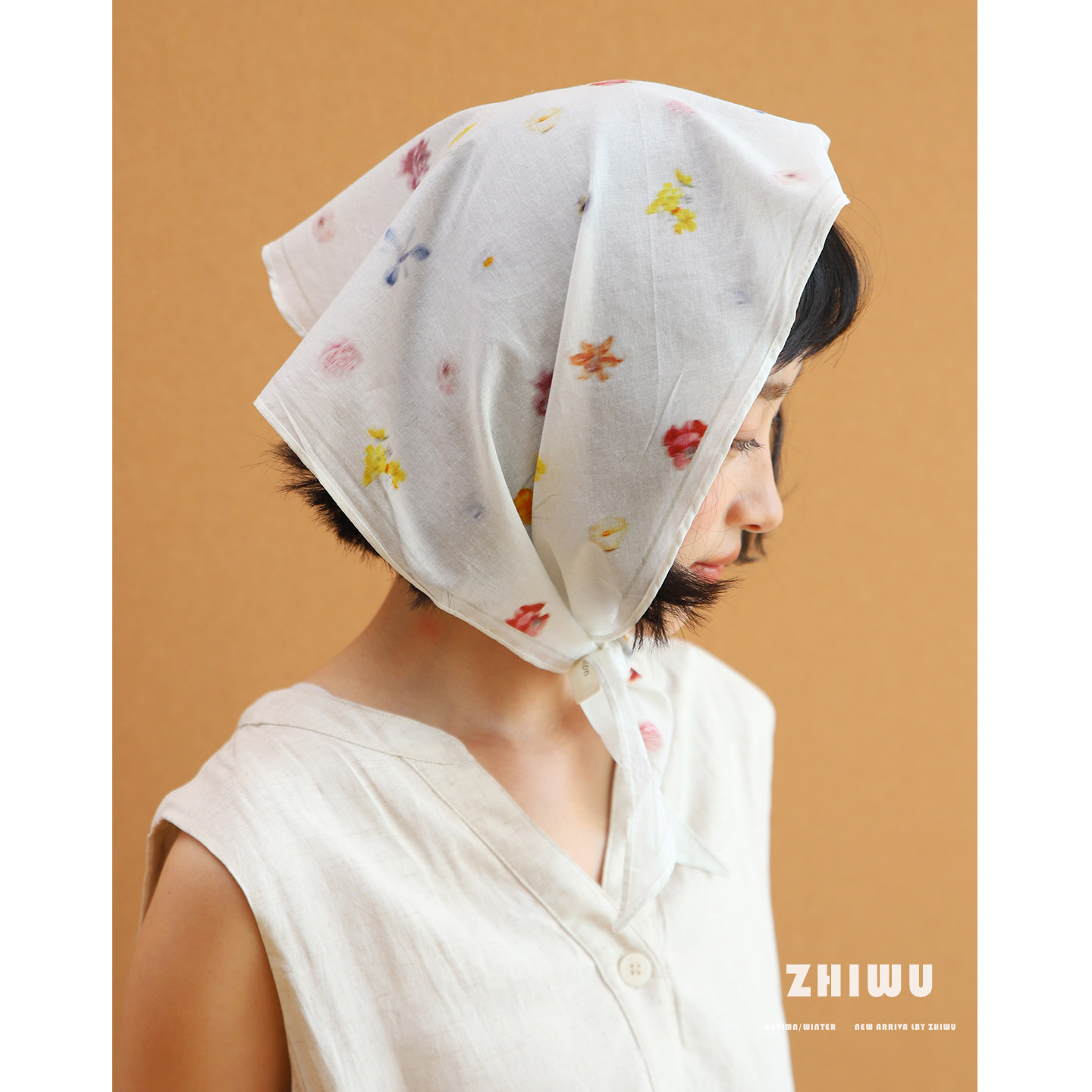 ZHIWU~法式氛围感纯棉丝巾女图片