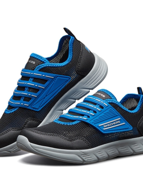 Skechers斯凯奇男童春夏新款魔术贴时尚搭带透气休闲运动鞋95043L