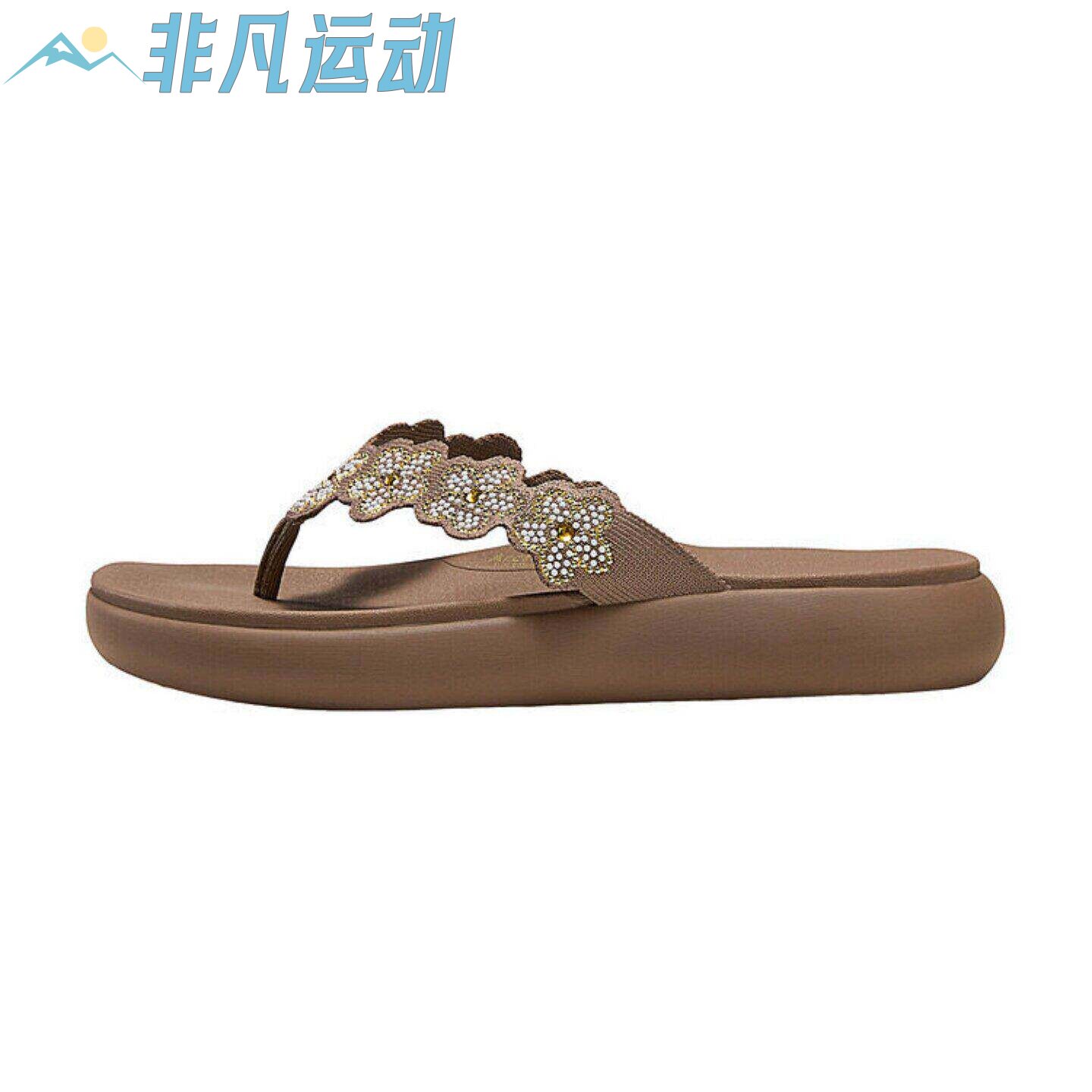 Skechers斯凯奇女士夏季高回弹柔软舒适人字拖休闲沙滩拖鞋164184