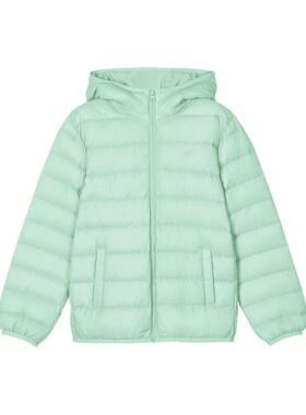 Skechers斯凯奇24男女童时尚潮流百搭梭织短款羽绒外套P424K076