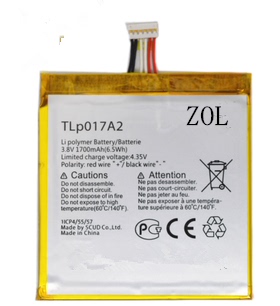 ZOL 阿尔卡特OT-6012A/D/E/W手机电池S530T TLP017A2手机电板