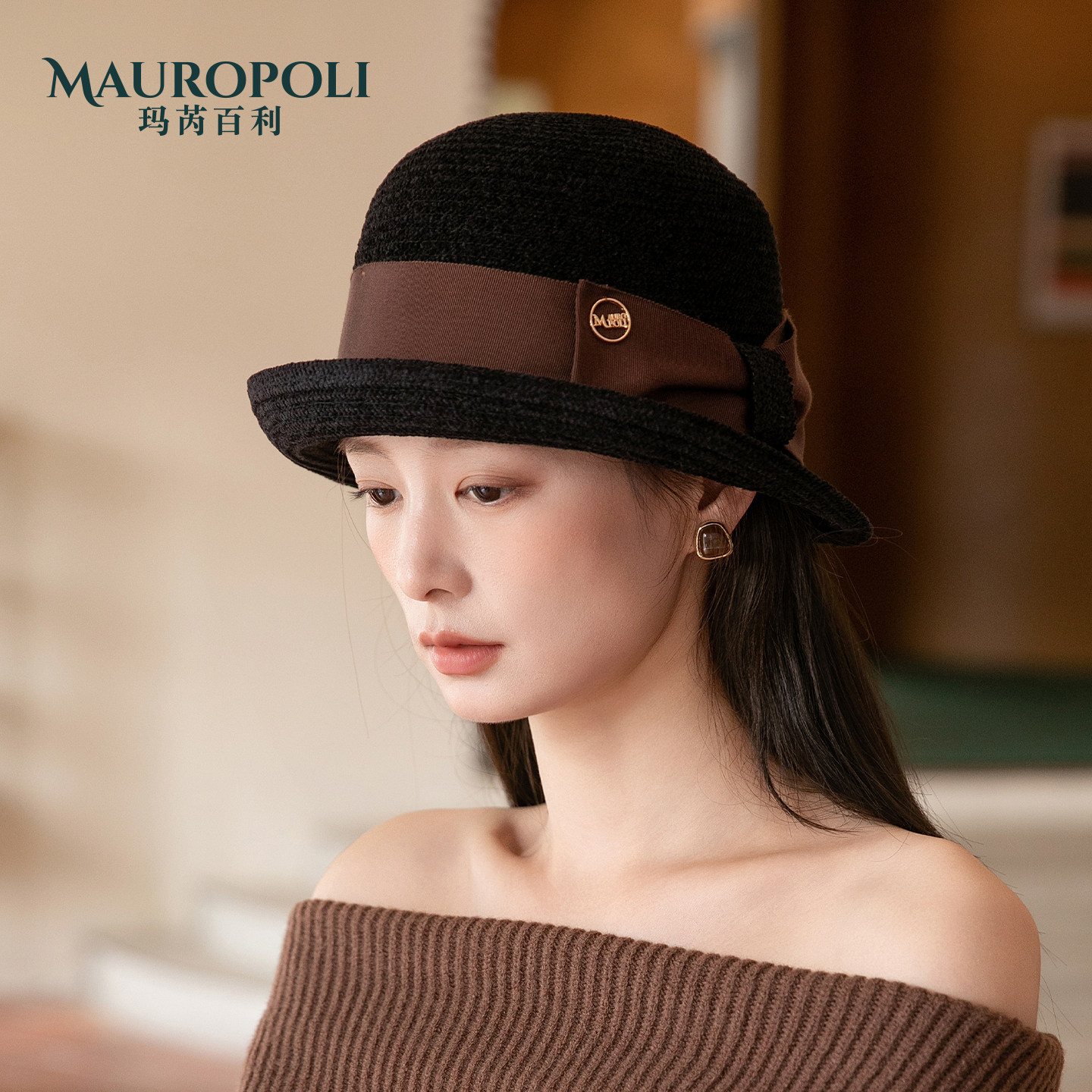 显脸小法式礼帽女赫本风渔夫帽女