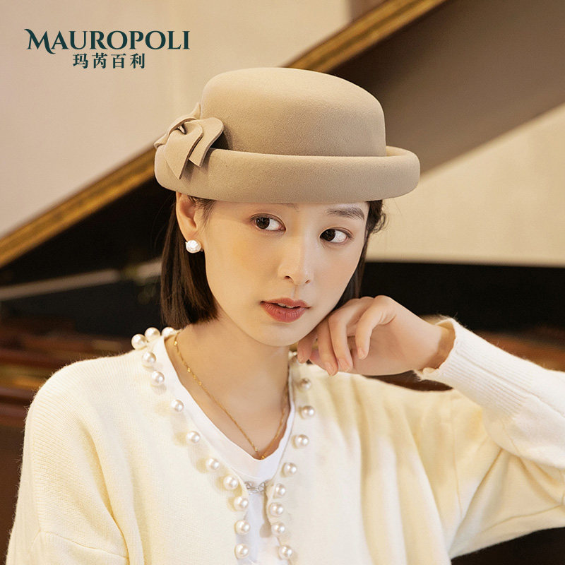 mauropoli贝雷帽出游轻奢女秋冬