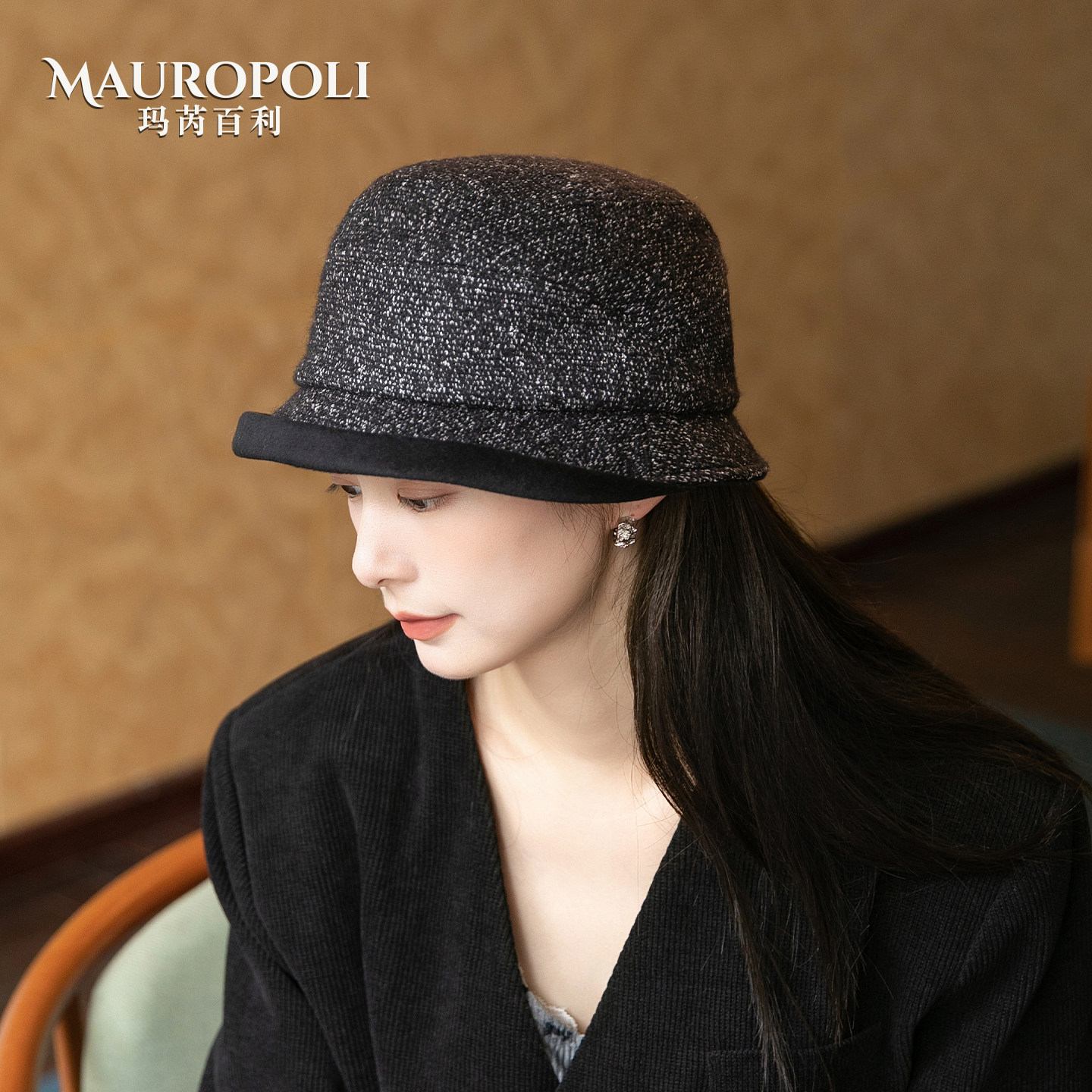 复古日系渔夫帽女卷边显脸小盆帽