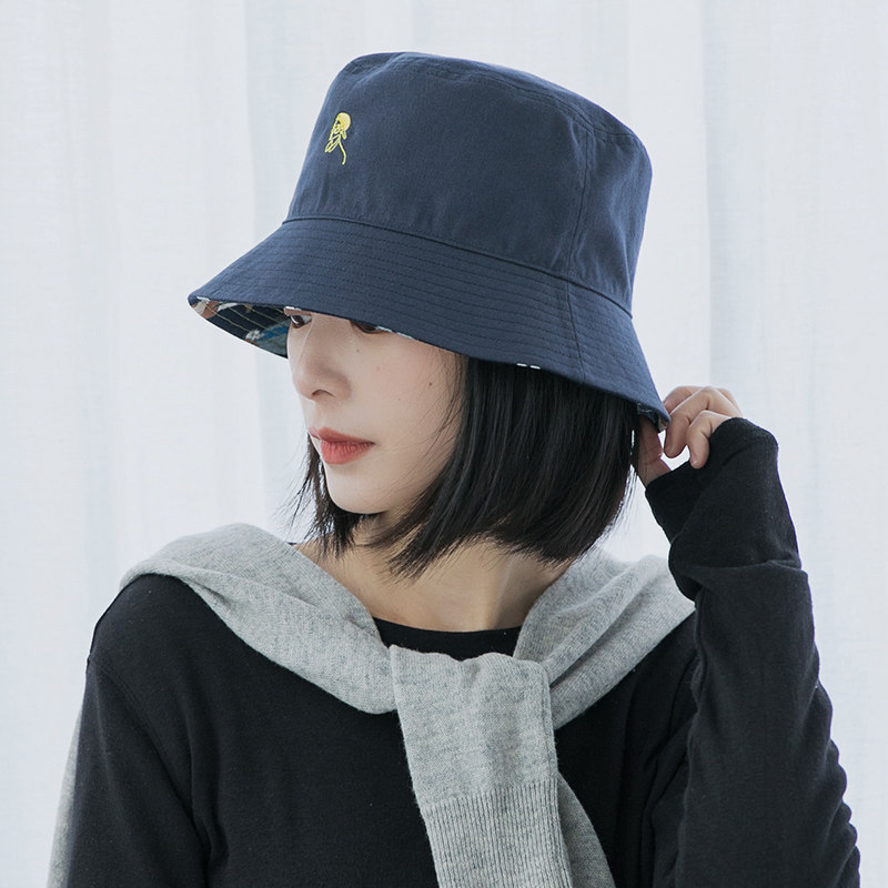渔夫帽女士春夏双面韩版百搭潮日系文艺女秋冬防晒太阳遮阳帽子