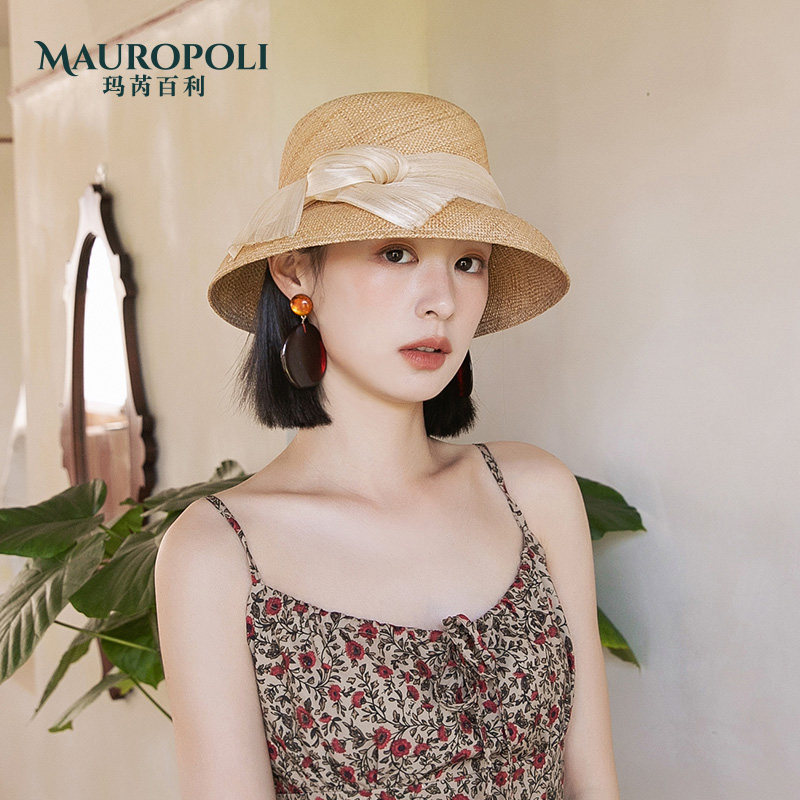 mauropoli草帽出游优雅女生夏季