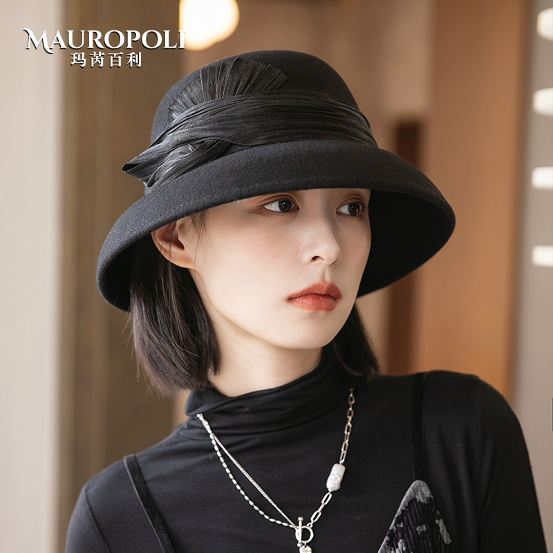 MauroPoli礼帽法式女秋冬