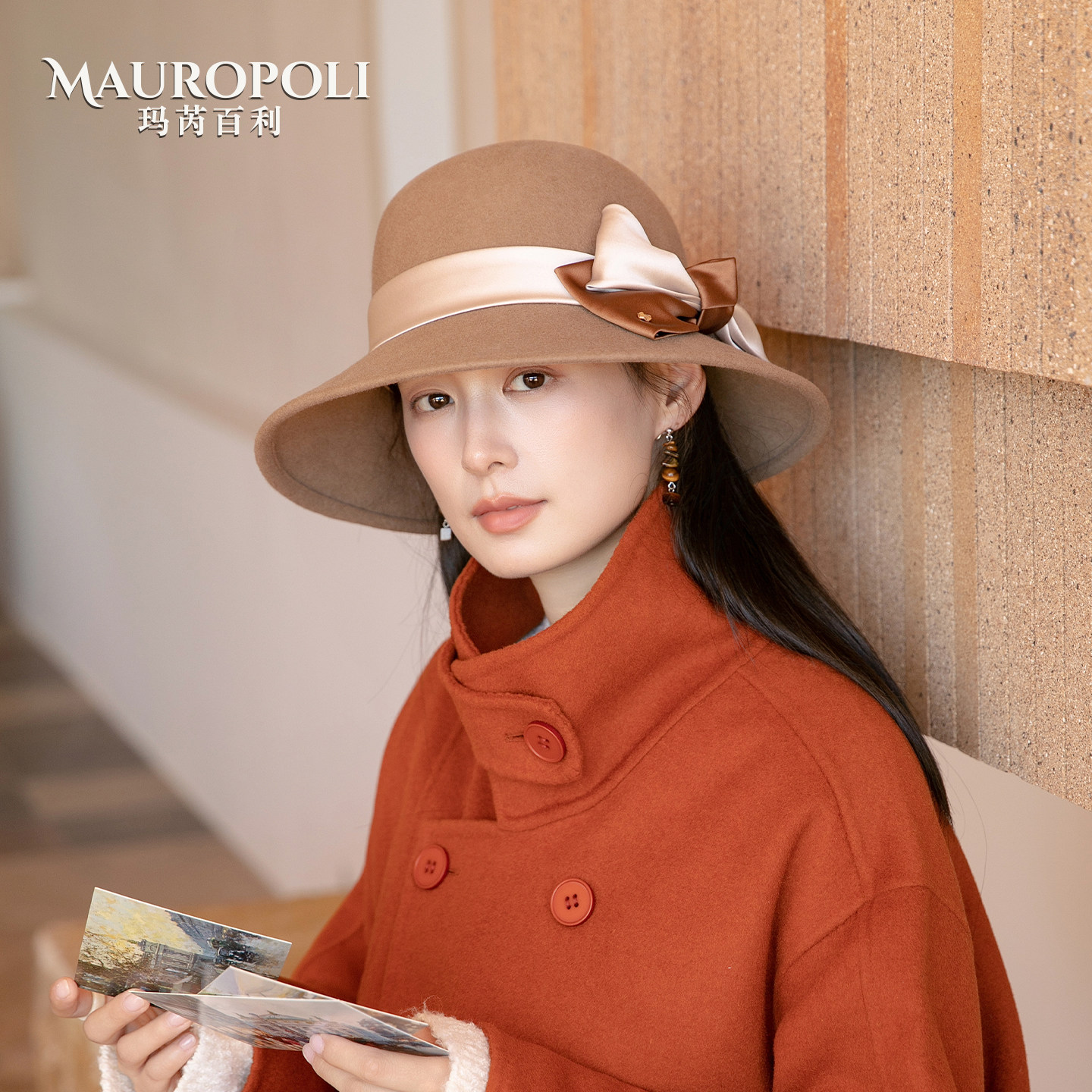 【纯羊毛】渔夫帽显脸小赫本礼帽