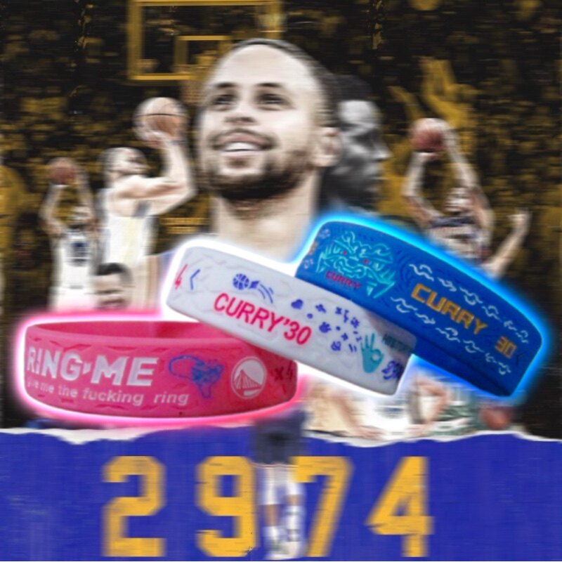 库里手环Curry四冠王mvp勇士球迷周边情侣520礼物篮球运动腕带nba