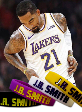 JR史密斯手环湖人21带刀侍卫签名夜光运动腕带神经刀nba篮球饰品