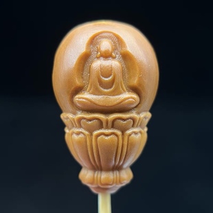 1.5橄榄核无相佛单籽手工精雕刻橄榄核三通单颗配饰文玩挂件吊坠