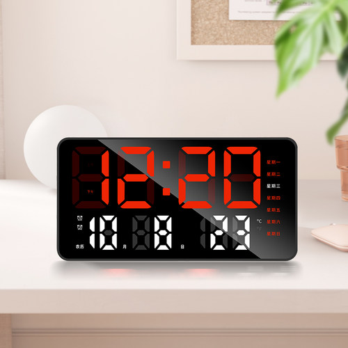 多功能大字体电子钟简约LED