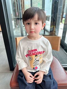 儿童秋装打底衫男女童长袖纯棉T恤宝宝全棉体恤上衣2026新款童装
