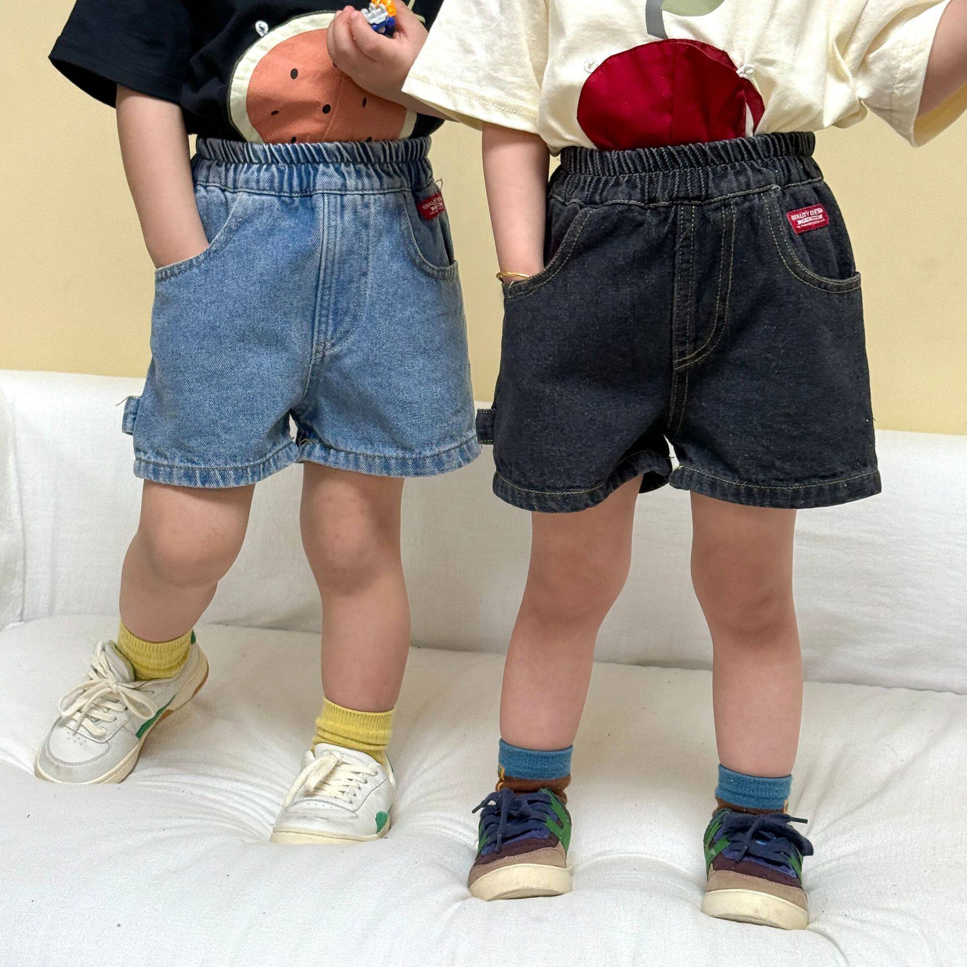 儿童牛仔短裤夏季宽松日韩女童外穿2026新款男童夏装宝宝休闲裤子