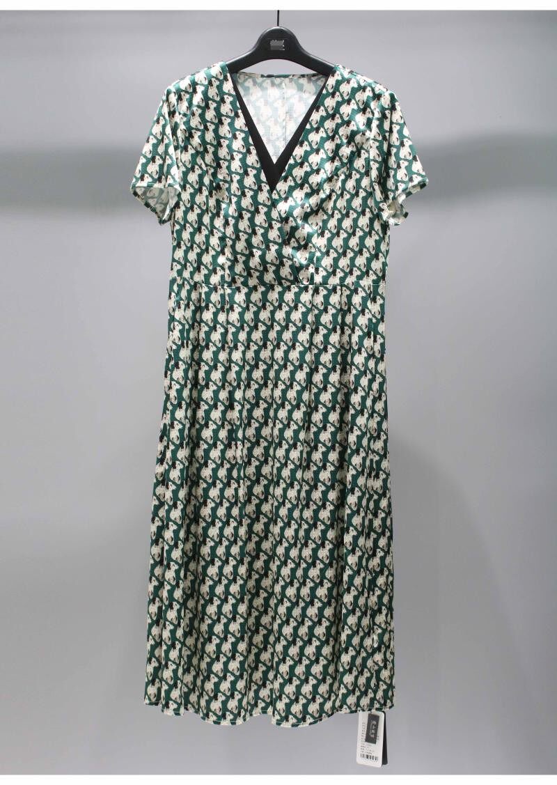 云山GS高端品牌专柜2798正品下架折扣桑蚕丝缎面花色短袖连衣裙夏