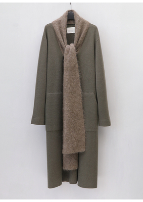 时尚气质厚款羊毛织衫中长外套