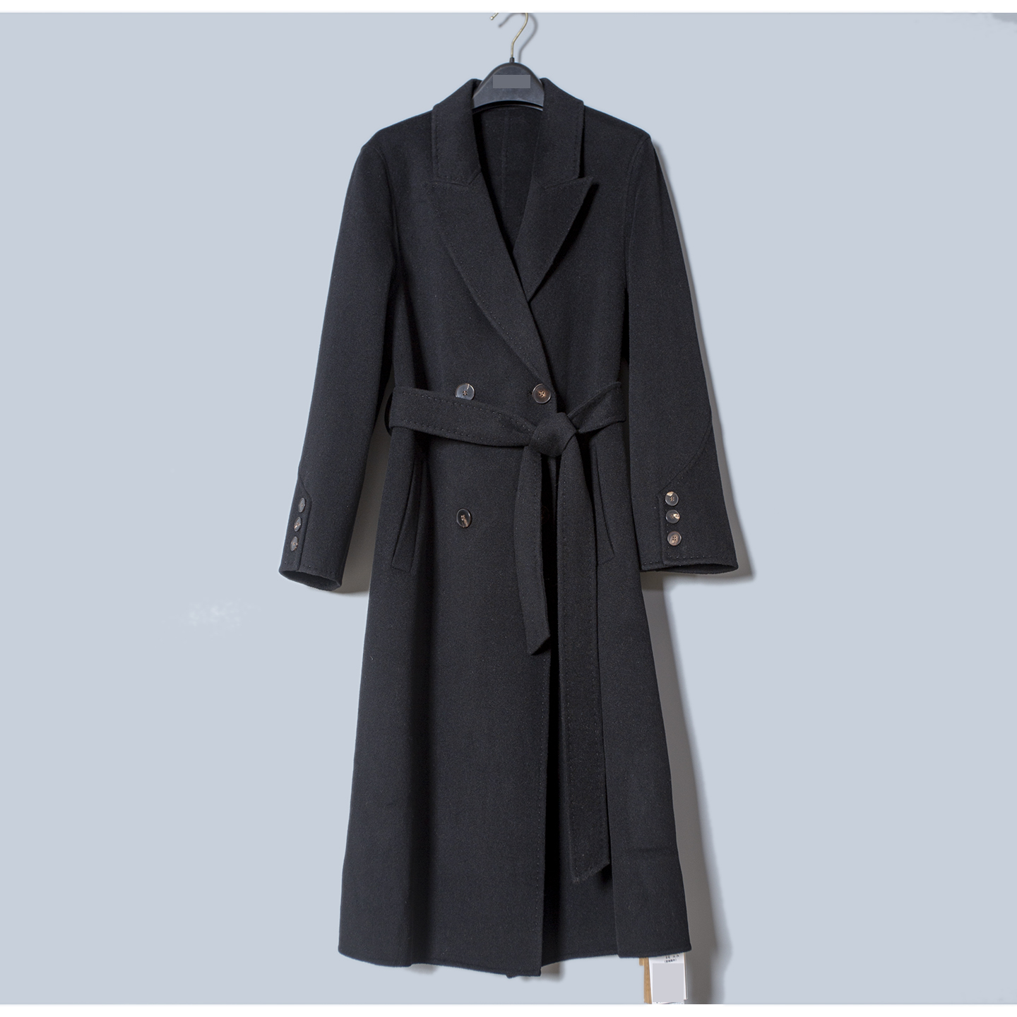 MAV高端羊绒品牌专柜价16888时尚气质山羊绒+羊毛双面呢中长大衣