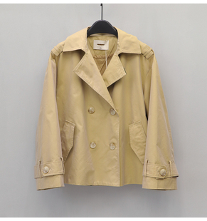 浅Q高端大牌女装折扣专柜正品秋时尚宽松休闲棉质短款风衣外套