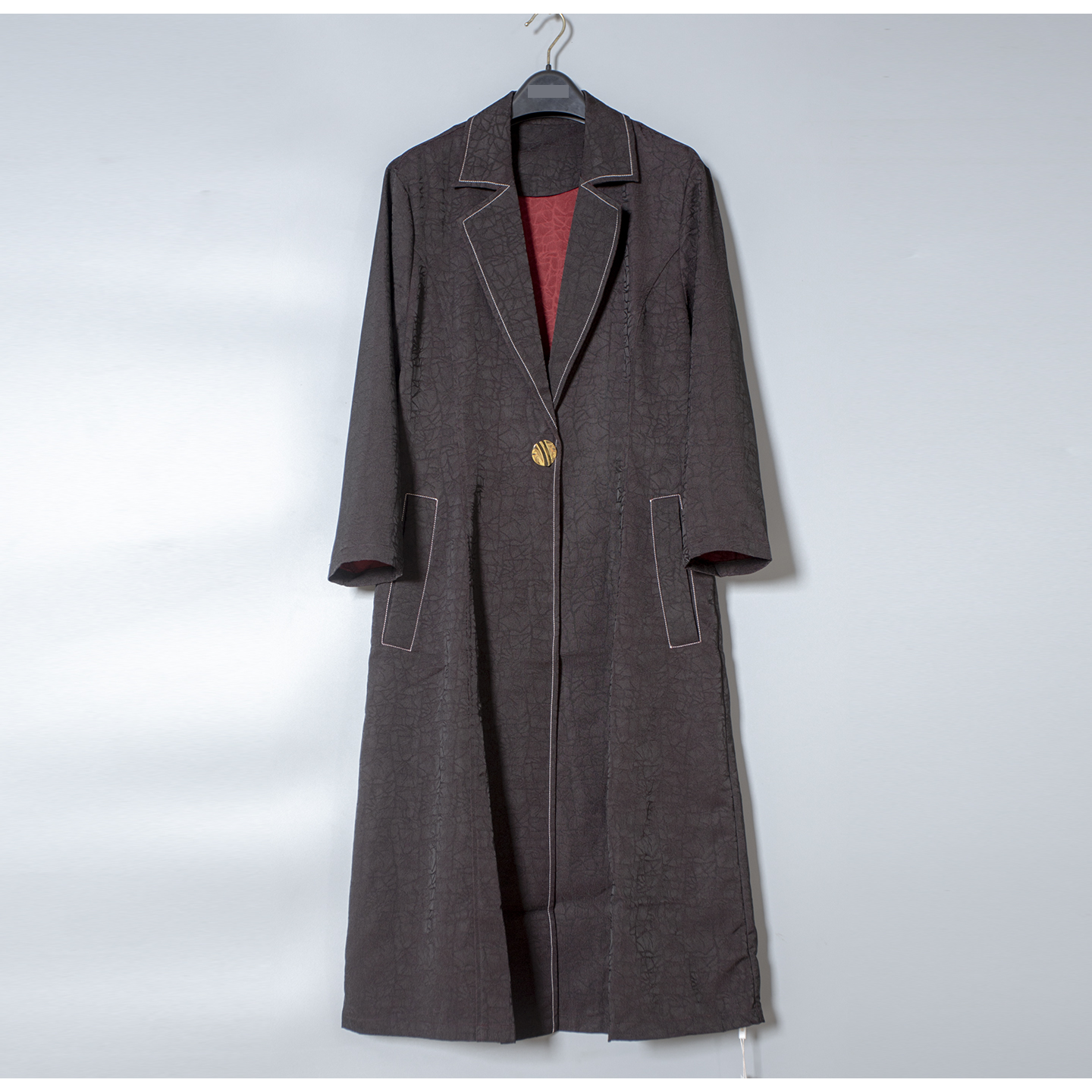 凯SBL大牌女装折扣正品品牌特卖春夏气质收腰风衣式西装领连衣裙