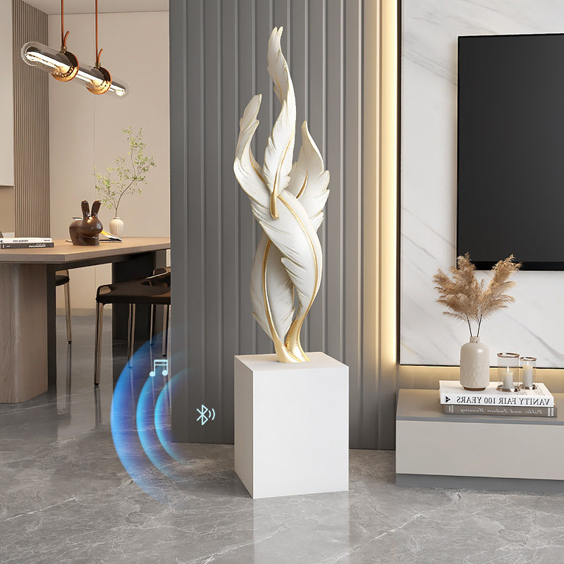 轻奢羽毛客厅落地乔迁新居摆件玄关大型艺术雕塑装饰品办公室摆设,家居饰品,落地摆件,淘宝优惠券,粉丝福利购,淘宝优惠卷