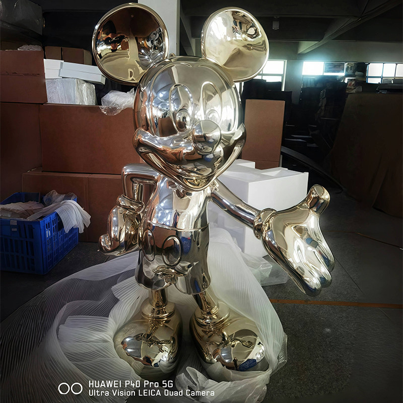 电镀金网红店铺门口迎宾大号米奇客厅摆件大型落地玄关米老鼠装饰,家居饰品,落地摆件,淘宝优惠券,粉丝福利购,淘宝优惠卷