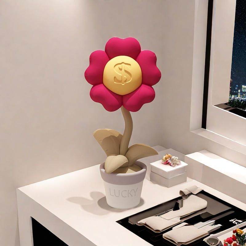 有钱花落地摆件客厅沙发电视柜旁家居装饰品前台招财乔迁开业礼物