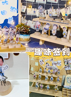 晨起签到台自主打卡进区卡规则牌幼儿园小班区域环创今天我来啦