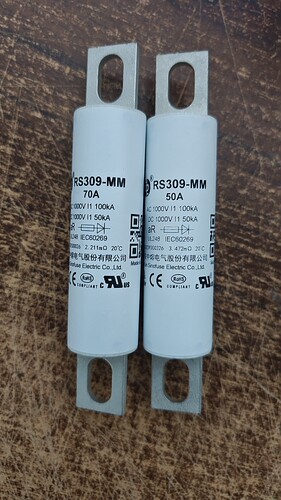 西安中熔熔断器RS309-MM-70A80A60A50A1000V保险丝