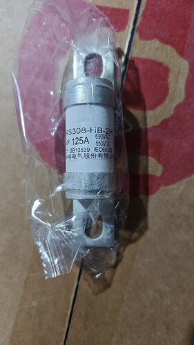 西安中熔熔断器RS308-HB-2H-125A690VAC550VDC
