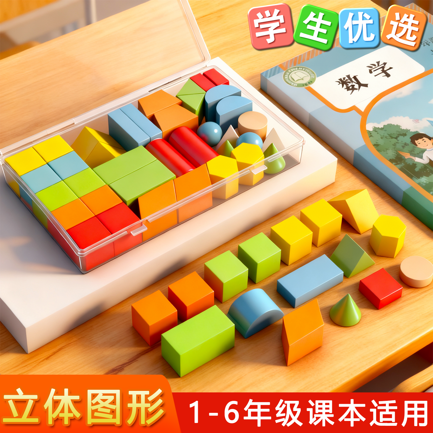 立体几何图形教具小学数学学习板