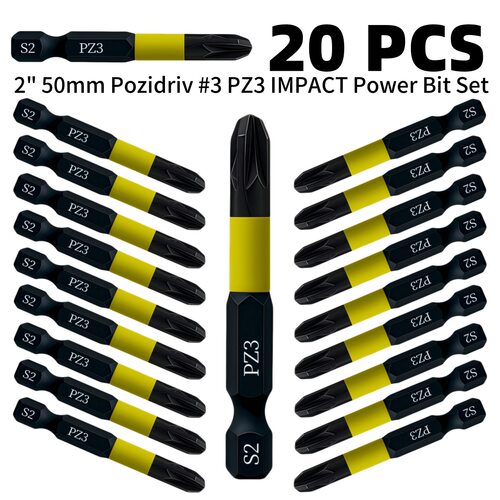 批头2英寸50mm PZ3冲击螺丝批韧性螺丝刀动力头套件起子机工具